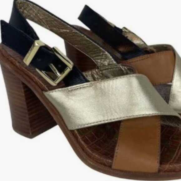 Sam Edelman Colour Block Strappy Sandals - Size 8.5 - Picture 5 of 6